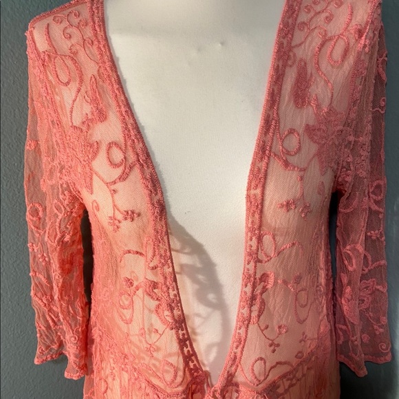 Indigo Poppy coral kimono - Picture 12 of 15